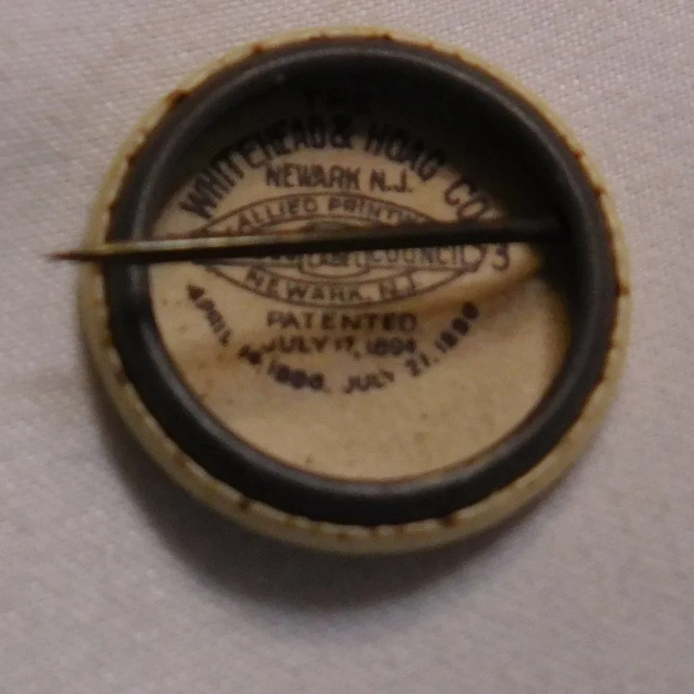 A Million Men for Milwaukee Lapel Pin Whitehead & Hoag 1905 Antique